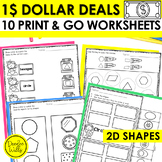 Dollar Deal 2D Shape Worksheets and Printable Activities f