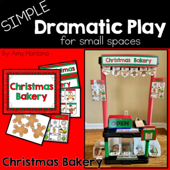 Preview of Dollar Deal: Christmas Bakery Dramatic Play {Made Simply for Small Spaces}