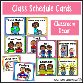 FREEBIE Class Schedule Cards by Kraus in the Schoolhouse | TPT