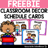 FREEBIE Class Schedule Cards