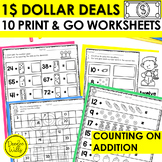 Dollar Deal Counting On Addition Worksheets and Printable 