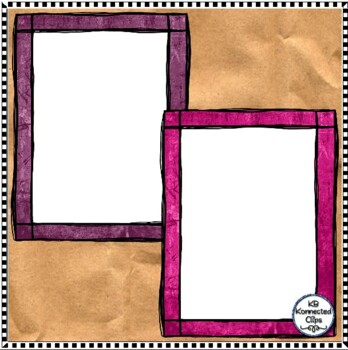 Dollar Deal! Distressed Larry Frames Borders by KB Konnected | TPT