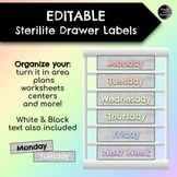 Dollar Deal - EDITABLE - Sterilite 3-Drawer Labels - Rustic Pastel