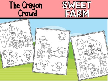 Preview of Dollar Deal : Farm Animals and Farmers  Coloring Pages
