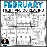 DOLLAR Deal February Print and Go Reading Worksheets CVC Words