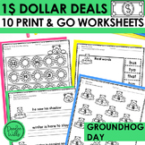 Dollar Deal Kindergarten Groundhog Themed Math and Literac