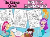 Dollar Deal : Pretty Mermaids Coloring Pages  