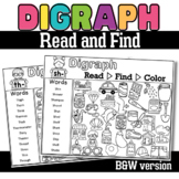 Dollar Deal Read and Find - Beginning Digraphs (Black and White)