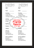 Parent Teacher Conference Forms Editable Template Progress