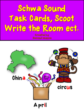 Preview of Dollar Deal! Schwa Task Cards {40 Cards, Recording Sheet, Printables}