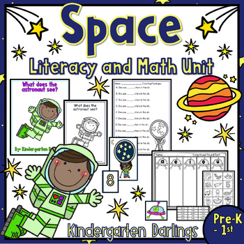 Preview of Space Literacy and Math Printable Activities for Kindergarten and First Grade