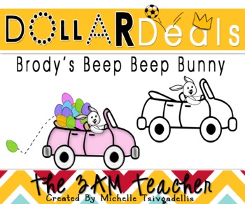 Preview of Dollar Deals Clip Art: Brody's Beep Beep Bunny