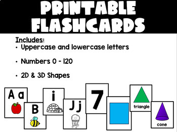 Preview of Dollar Deals- Flashcards: Alphabet, Numbers, and Shapes
