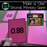 Adding Decimals Memory Game: Dollar Deals:  "Make a One"