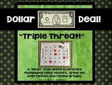 3 Factor Multiplication Bingo Game: Dollar Deals "Triple Threat":