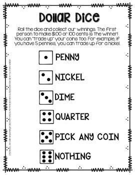 Preview of Dollar Dice {Freebie}