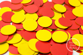 Dollar Stock Photo 372 Two Color Counters Red and Yellow
