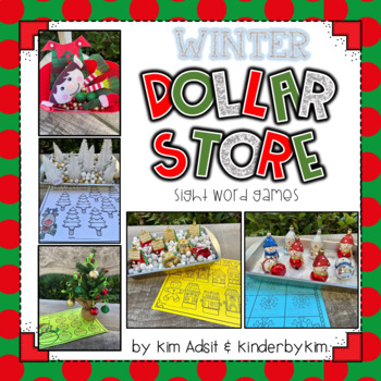Preview of Dollar Store Sight Word Fun for Winter by Kim Adsit and Kinderbykim
