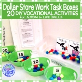 Dollar Store Work Task Boxes - 20 Activities with Visuals 