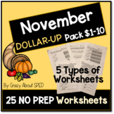Dollar-Up Pack $1-10 November for Students with Special Ne