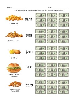 Preview of Dollar Up - Sonic Inspired Menu Math | Rounding & Bar Graphs