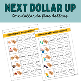Dollar Up Worksheets ($1-$5)