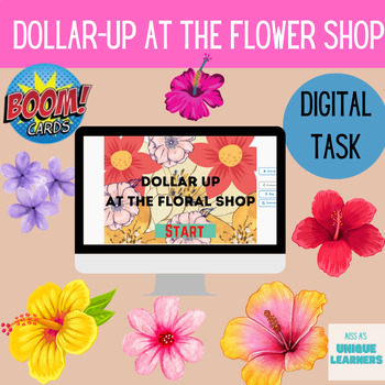 Preview of Next Dollar Up at the Flower Shop Boom Cards Digital Task