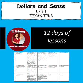 Preview of Dollars and Sense (Texas TEKS):  Unit 1