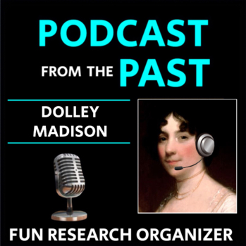 Preview of Dolley Madison - Research Graphic Organizer, "Podcast from the Past"