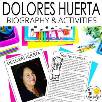Preview of Dolores Huerta Biography & Reading Response Activities Hispanic Heritage Month