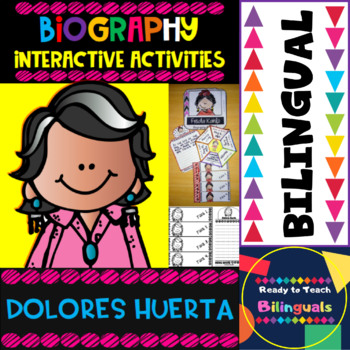 Preview of Dolores Huerta - Interactive Activities - Hispanic Heritage Leader Dual Language
