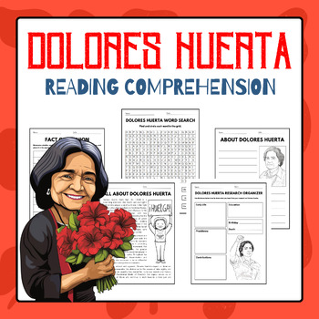 Preview of Dolores Huerta - Reading Comprehension Pack | Women's History Month Activities