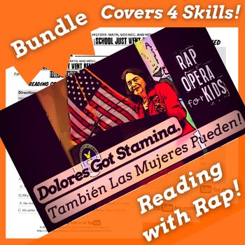 Preview of Dolores Huerta Reading Passage Activities Bundle with Rap Song