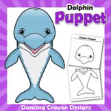 Dolphin Craft Activity | Printable Paper Bag Puppet Template