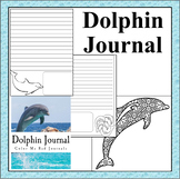 Dolphin Lined Journal Pages, Dolphin Theme for Note Taking