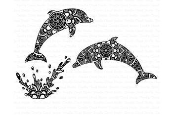 Download Dolphin Mandala Svg Zentangle Svg Dolphin Mandala Svg Files Tpt
