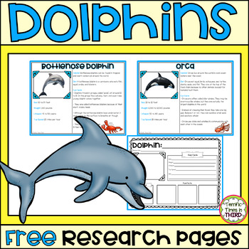 Dolphin Research Freebie: Informational Reading and Writing Pages