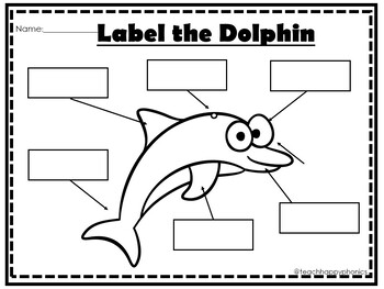 Dolphin Writing Activity with Informative Prompt & Graphic Organizers