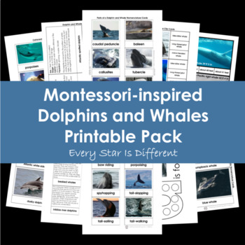 Preview of Dolphins and Whales Printable Pack