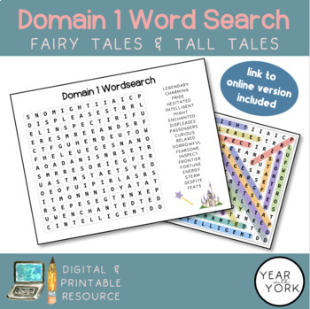 Preview of Domain 1 Fairy Tales & Tall Tales Word Search