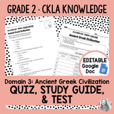 Domain 3 • EDITABLE Quiz, Study Guide, & Test • Grade 2 CK