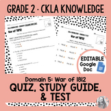 Domain 5 • EDITABLE Quiz, Study Guide, & Test • Grade 2 CK