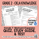 Domain 6 • EDITABLE Quiz, Study Guide, & Test • Grade 2 CK