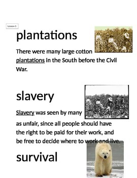 Preview of Domain 9: The U.S. Civil War common core Vocabulary Cards