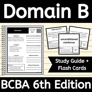 Preview of Domain B 6th Edition Test Content Outline BCBA Concepts and Principles for ABA