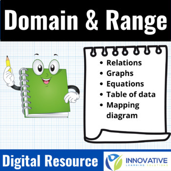 Preview of Domain & Range - Digital Interactive Activity