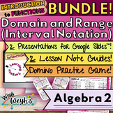 Domain & Range (Interval Notation) BUNDLE!  2 Note Guides 