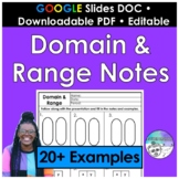 Domain & Range Notes