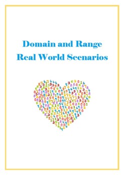 Preview of Domain & Range (Real World Scenarios)
