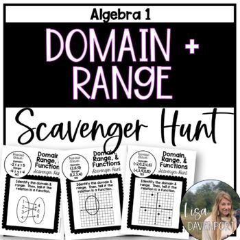 Preview of Domain and Range - Algebra 1 Scavenger Hunt